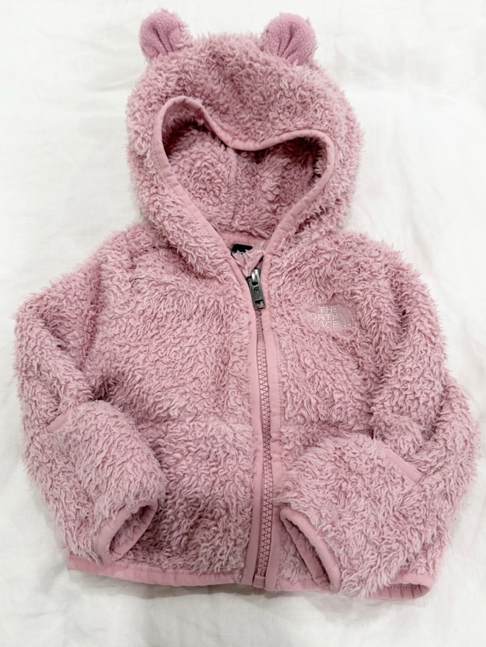 The North Face Baby Pink Sherpa Hoodie Jacket